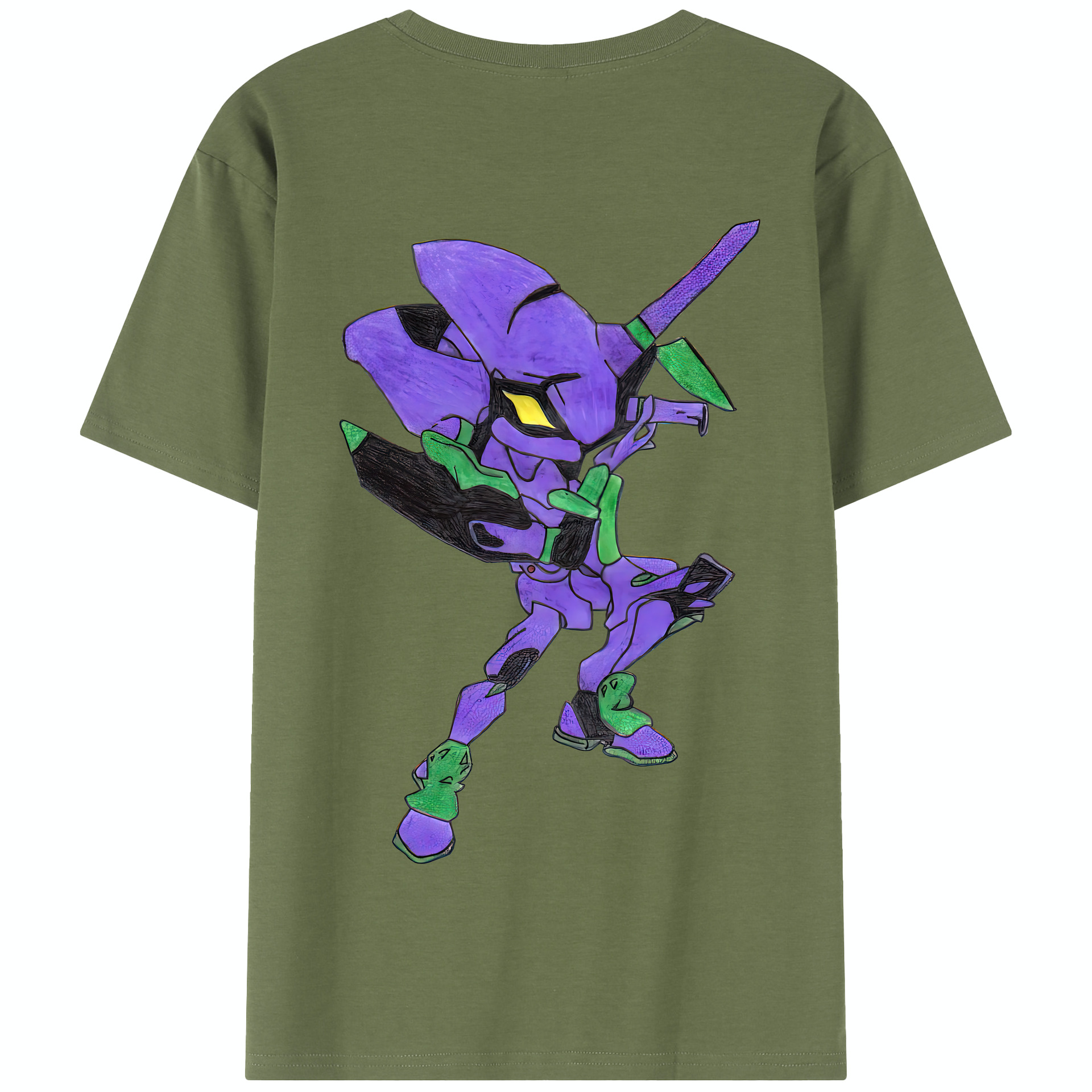 （画像用） EVA 新世紀エヴァンゲリオン 綿100％半袖Tシャツ（背面プリント）